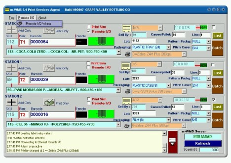 Production data from PLC to Inventory Management System